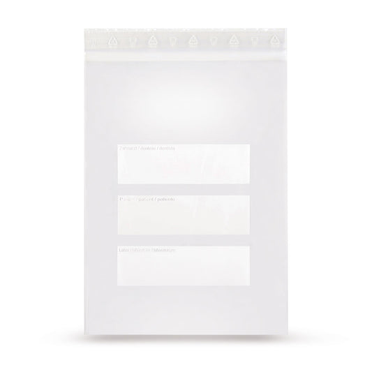 LDPE pressure seal bag with kangaroo pocket Dental bag 50 mµ