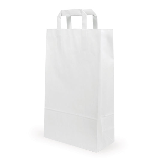 White paper carrier bag