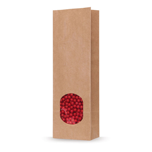 block bottom bag - natural - baking soda - viewing window - detail 2