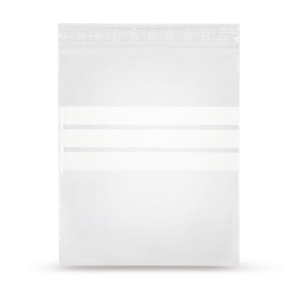 LDPE grip seal bags with write-on panel, 50 m base