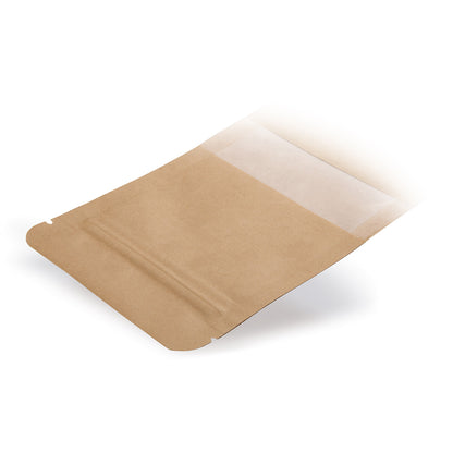 Stand-up pouch Kraft paper with window Detail 2